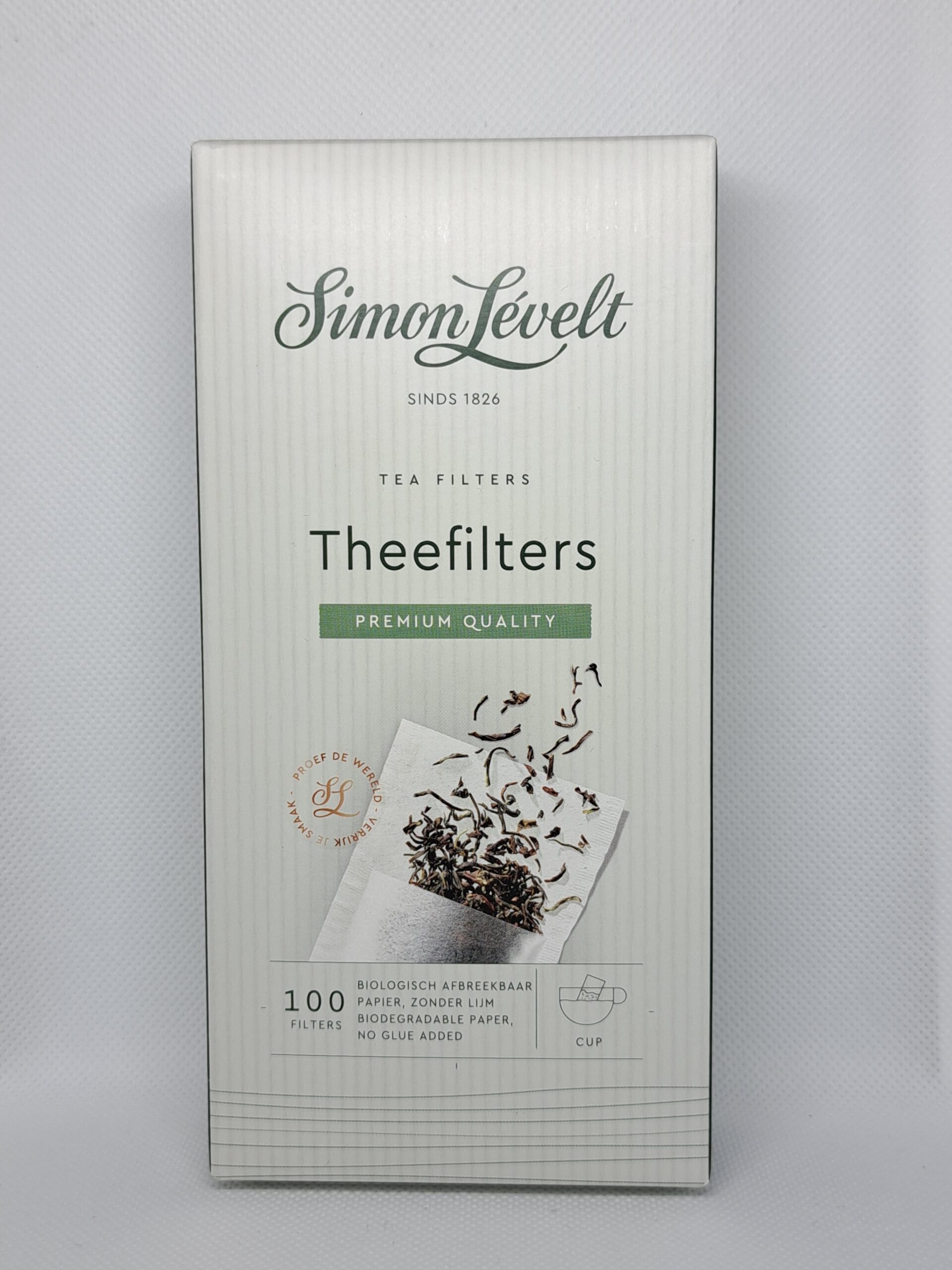 Theefilters papier voor een glas/kop thee - 100 stuks
