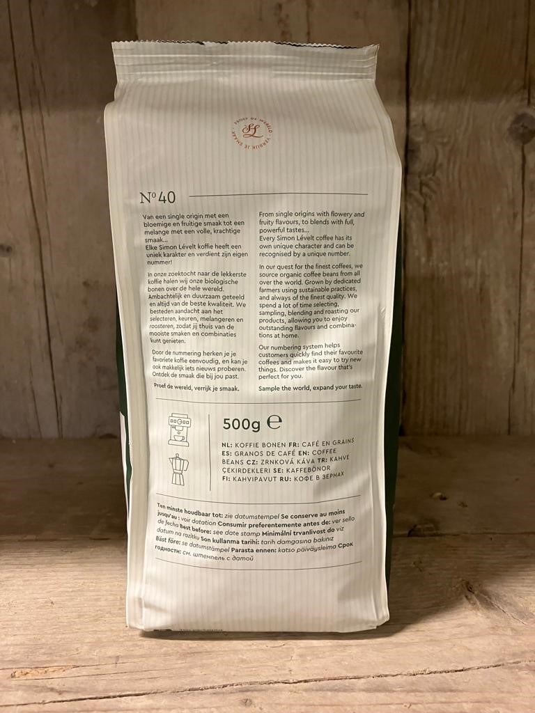 Simon Lévelt - Extra Dark Roast Espressobonen BIO N°40 - 500 gram - Afbeelding 2