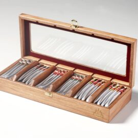 Theedoos bruin eiken – inclusief 60 T-sticks in diverse smaken