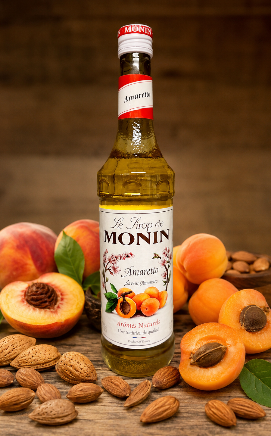 Monin (koffie)siroop Amaretto - grote fles 700 ml