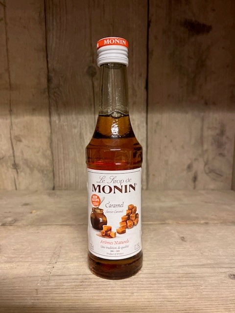 Monin koffiesiroop kleine fles - Caramel 250 ml