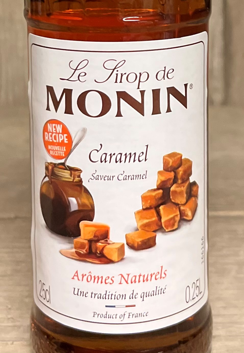 Monin koffiesiroop kleine fles - Caramel 250 ml - Afbeelding 2