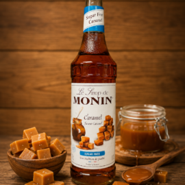 Monin (koffie)siroop Caramel suikervrij - grote fles 700ml