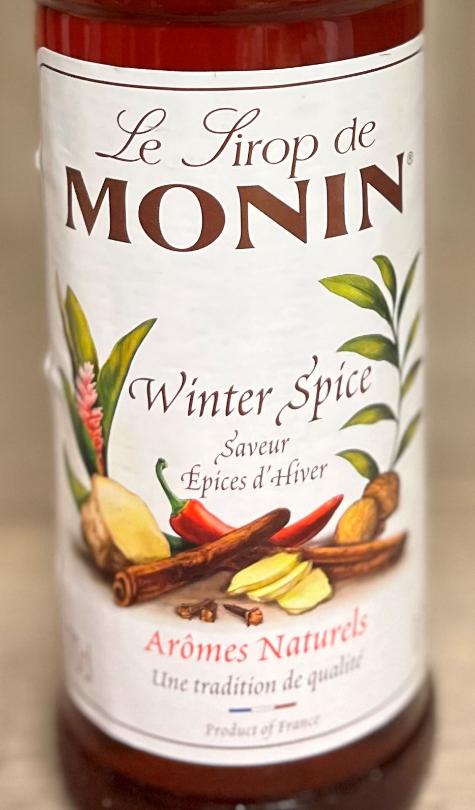 Monin koffiesiroop grote fles - Winter Spice 700 ml - Afbeelding 2