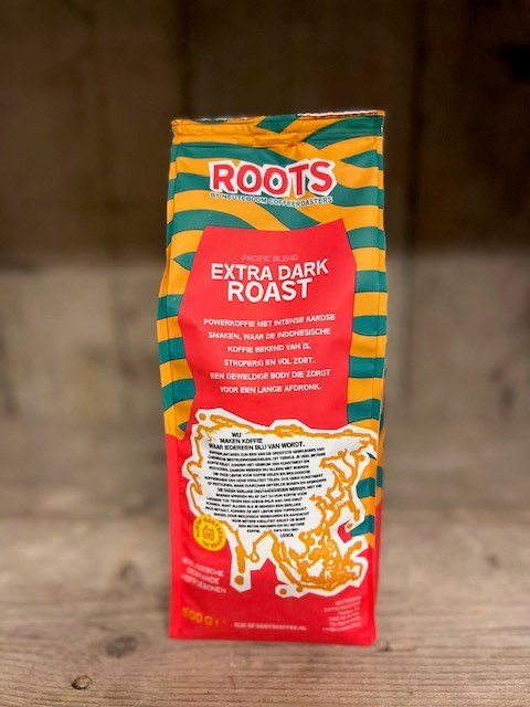 ROOTS – Koffiebonen Pacific blend, Extra Dark Roast BIO – 500 gram - Afbeelding 2