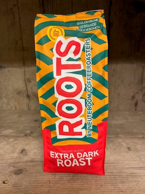 ROOTS – Koffiebonen Pacific blend, Extra Dark Roast BIO – 500 gram