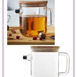 Alternative view of Theekan Accademia met bamboe deksel en anti-drup systeem