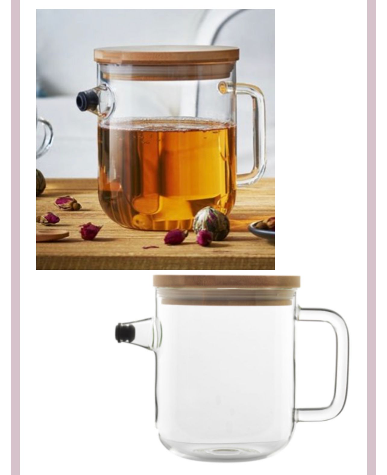 Theekan Accademia met bamboe deksel en anti-drup systeem - Afbeelding 2