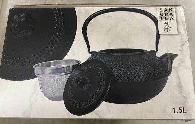 Japanse gietijzeren theepot zwart - 1.5 liter - Afbeelding 3