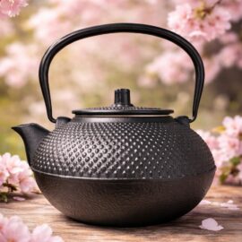 Japanse gietijzeren theepot zwart - 1.5 liter