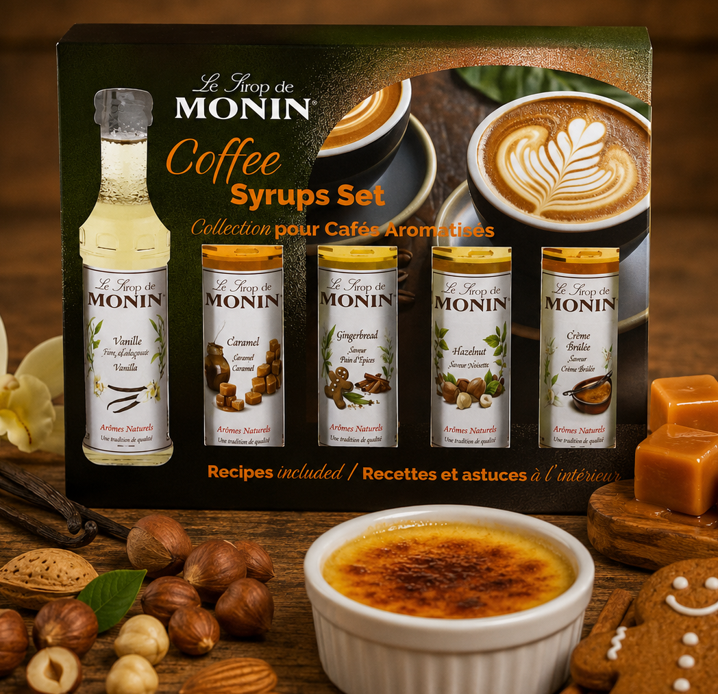 Monin geschenkset (koffie)siroop – 5 smaken (5 flesjes x 5cl)