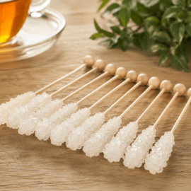 Kandijstick wit 14 cm | 10 stuks - 125 gram
