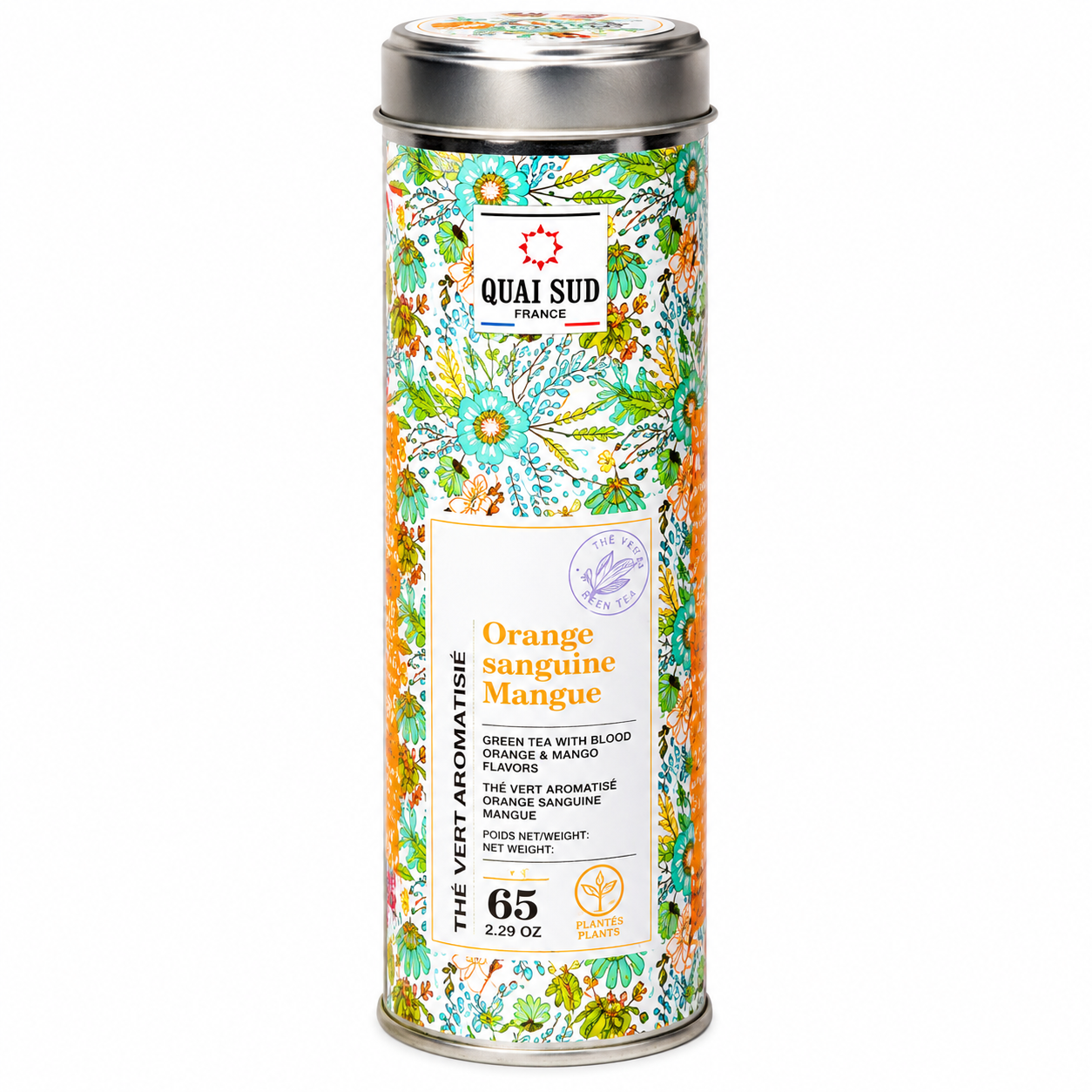 Quai Sud | Groene thee met bloedsinaasappel & mango | in prachtig blik (*nieuw)