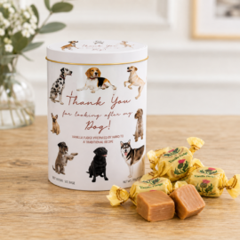 Thank You (Dogs) Vanilla Fudge - in bewaarblik (ovaal) 250 gram