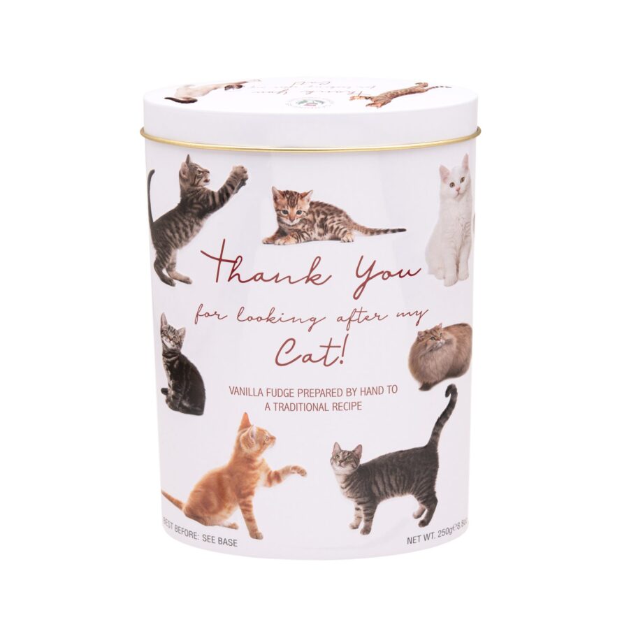 Thank You (Cats) Vanilla Fudge - in bewaarblik (ovaal) 250 gram - Afbeelding 2