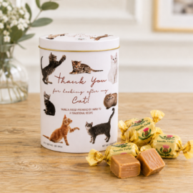 Thank You (Cats) Vanilla Fudge - in bewaarblik (ovaal) 250 gram