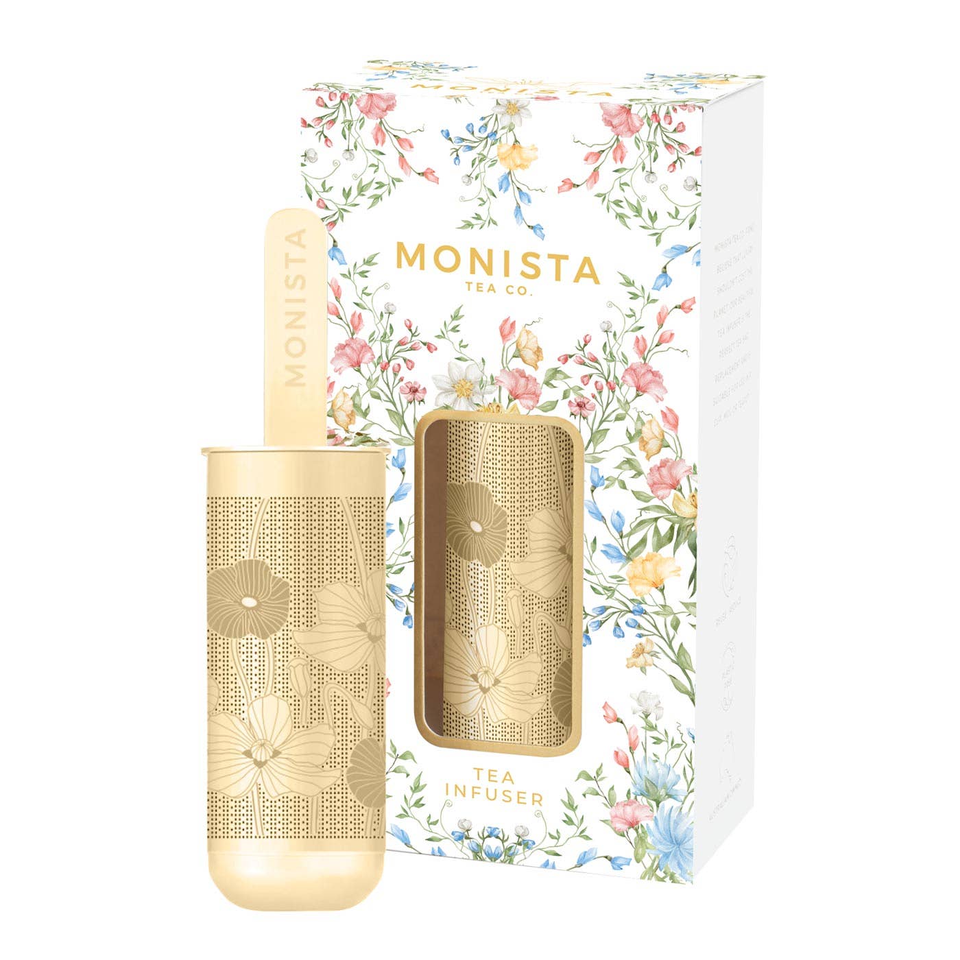 Monista Tea | Gouden Theebereider Stick | exclusief verkrijgbaar bij Huis van Koffie & Thee