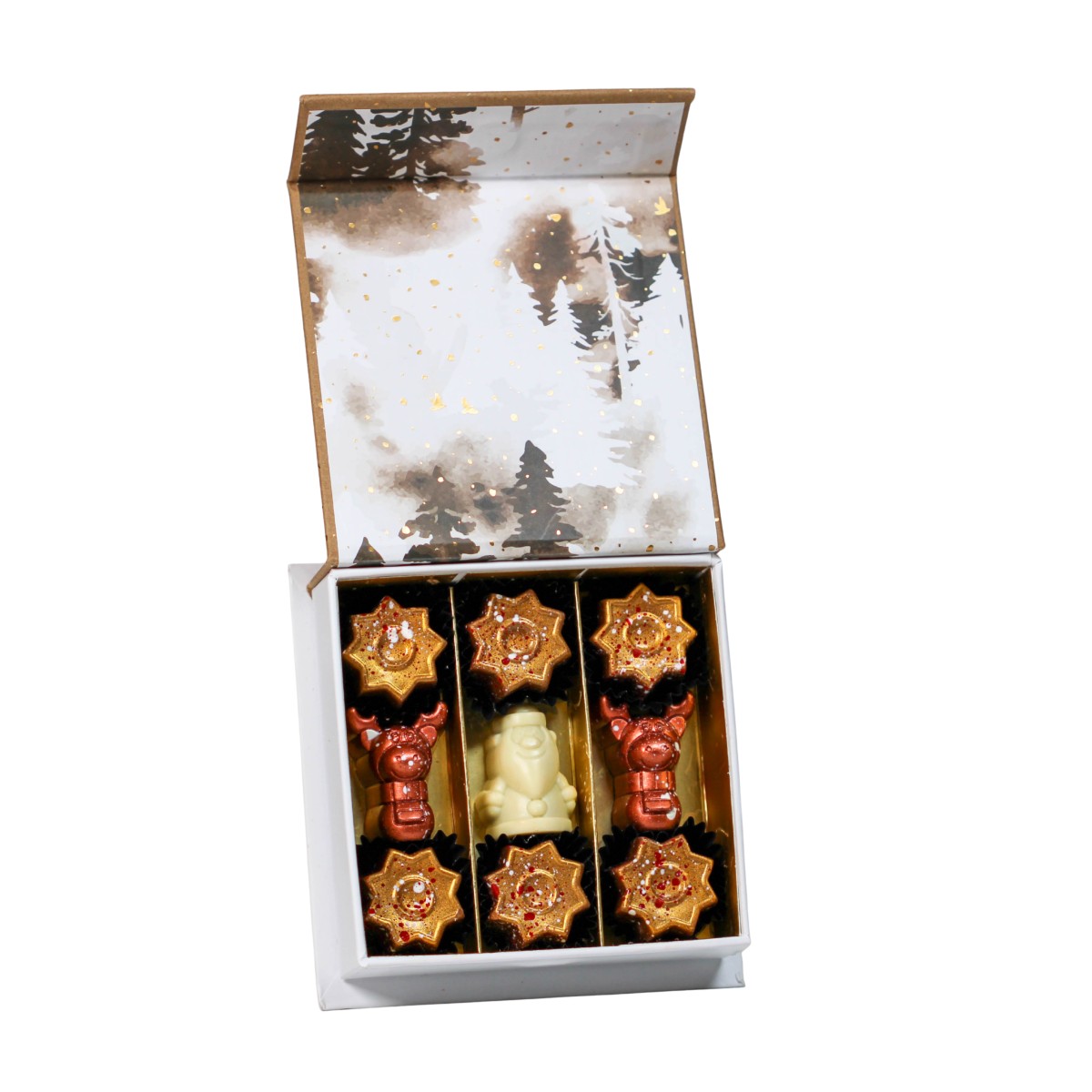 Christmas Reindeer Giftbox – 9 luxe kerstbonbons in geschenkdoos - *Nieuw - Afbeelding 2