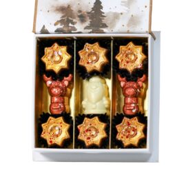 Christmas Reindeer Giftbox – 9 luxe kerstbonbons in geschenkdoos - *Nieuw